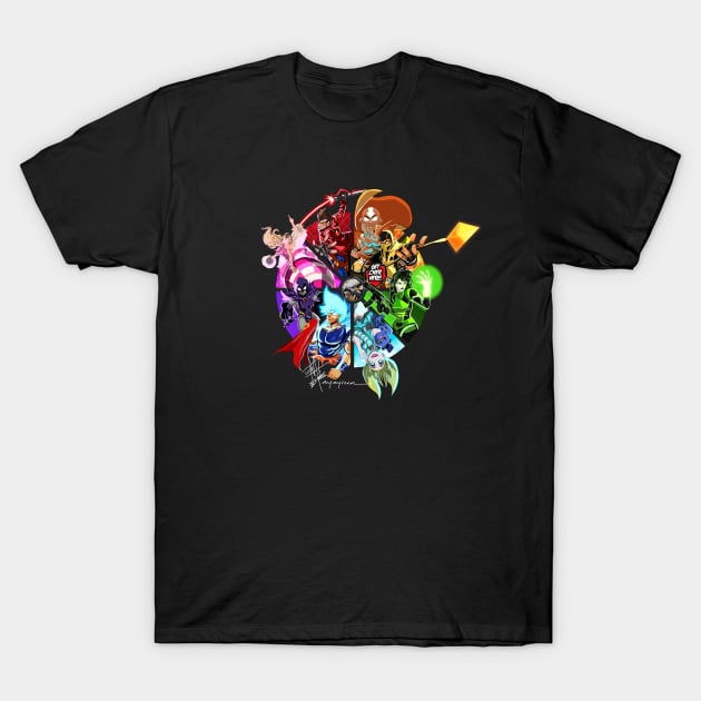 COLOR WHEEL CHARACTERS T-Shirt by AyAyRonM